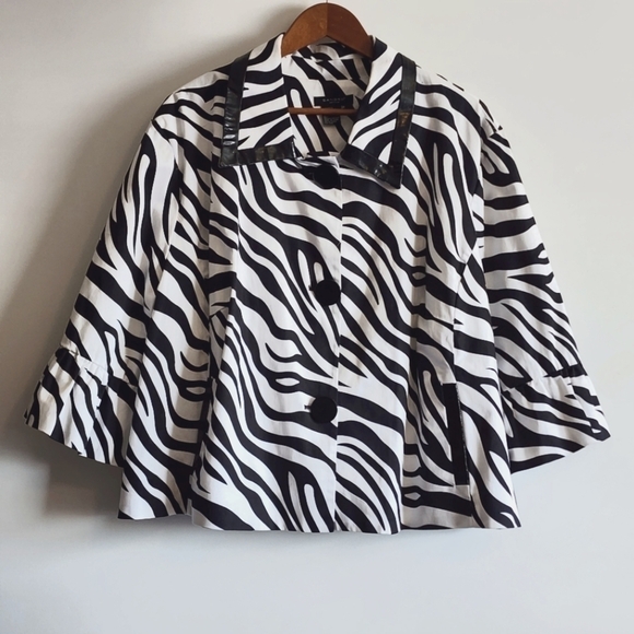 Sandro Sportwear Zebra Print Jacket - Picture 1 of 5